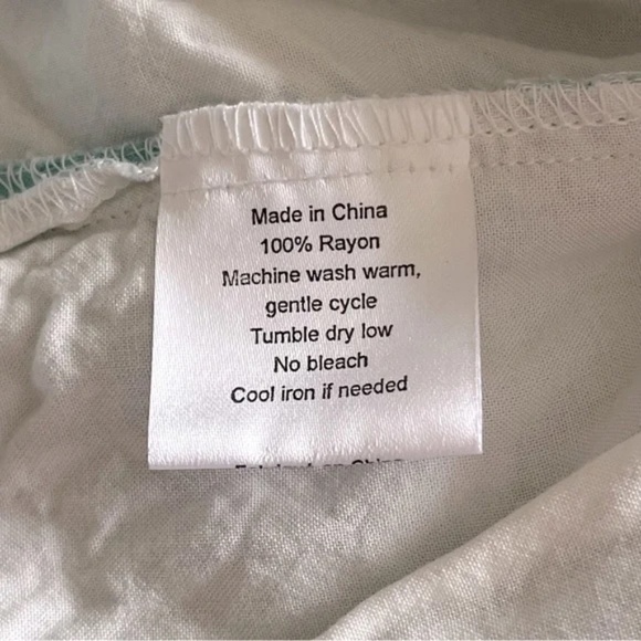 Carve Designs | Aqua Blue V-Neck Pintuck Flutter Sleeve Dress, Size 12 - Picture 6 of 6